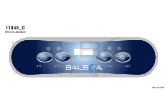  Balboa | Top Side Panel ML400 Jets, Aux, Temp, Light 150009-30